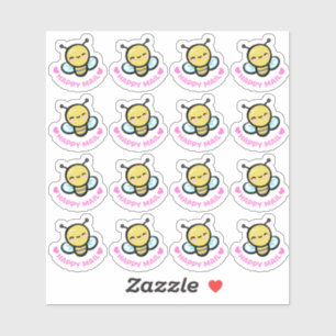 Cute Bumble Bee Custom-Cut Vinyl Sticker