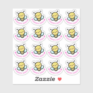 Cute Bumble Bee Custom-Cut Vinyl Sticker