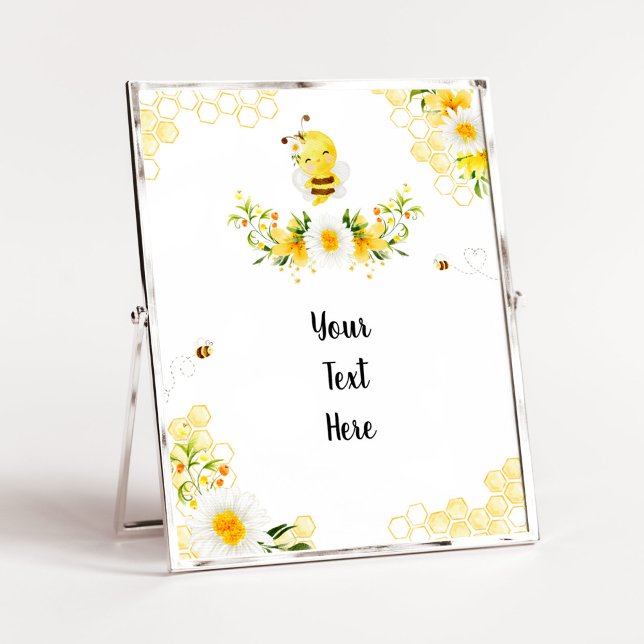 Cute Bumble bee Custom text Poster (Creator Uploaded)