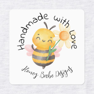 Cute Bumble Bee Handmade with Love Personalized