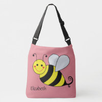 Cute Bumble Bee in Pink Personalised