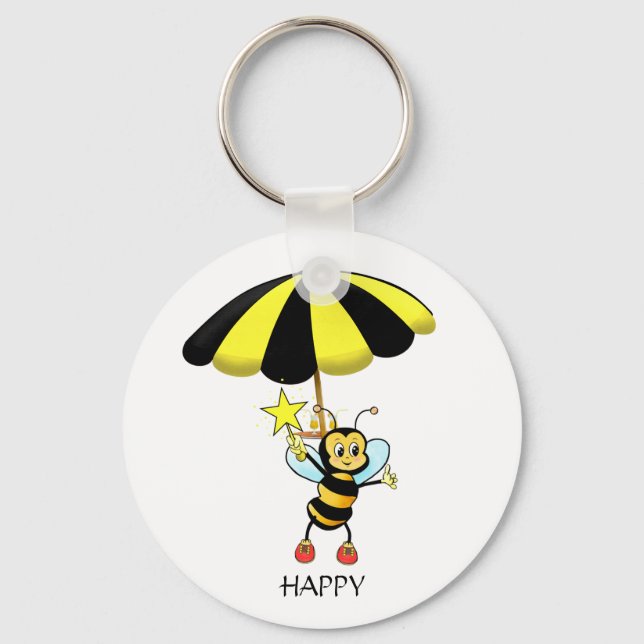 Cute Bumble Bee Key Ring (Front)