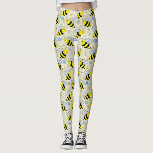Cute Bumble Bee Pattern Leggings