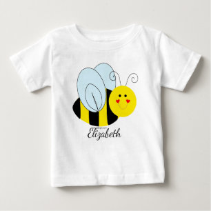 Cute Bumble Bee Personalised Baby T-Shirt