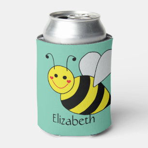 Cute Bumble Bee Personalised Can Cooler