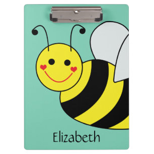 Cute Bumble Bee Personalised Clipboard