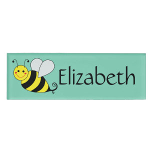 Cute Bumble Bee Personalised Name Tag