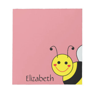 Cute Bumble Bee Personalised Notepad