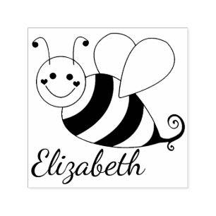 Cute Bumble Bee Personalised Self-inking Stamp