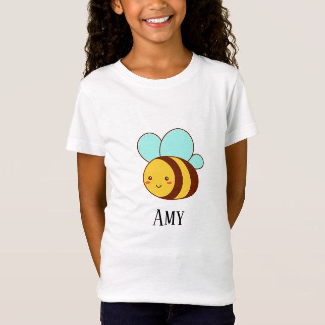 Cute bumble bee personalised  T-Shirt (Front)