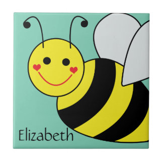 Cute Bumble Bee Personalised Tile