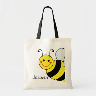 Cute Bumble Bee Personalised Tote Bag