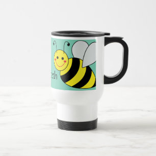 Cute Bumble Bee Personalised Travel Mug