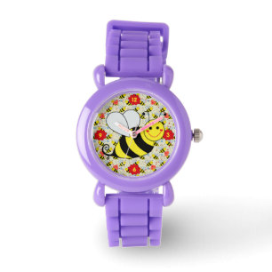 Cute Bumble Bee with Pattern Watch