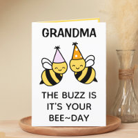 Cute Bumblebee Bee Grandmother Happy Birthday