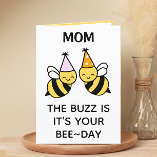 Cute Bumblebee Bee Mum Mother Happy Birthday Thank You Card