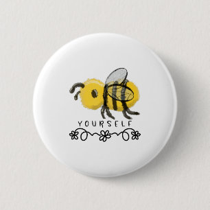 Cute Bumblebee Bee Yourself 6 Cm Round Badge