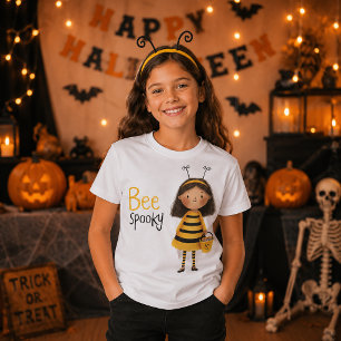 Cute Bumblebee Girl Bee Spooky Halloween T-Shirt