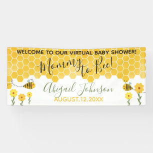 Cute Bumblebee Mummy to Bee Virtual Baby Shower Banner