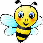 Cute Bumblebee Photo Sculpture Magnet<br><div class="desc">This vivid magnetic acrylic photo sculpture, perfect to enliven any refrigerator, features a cute yellow bumblebee cartoon character with blue eyes and rosy cheeks.</div>