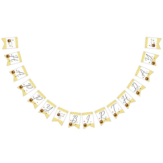 Cute Bumblebee So Sweet To Bee One 1st Birthday Bunting (All)