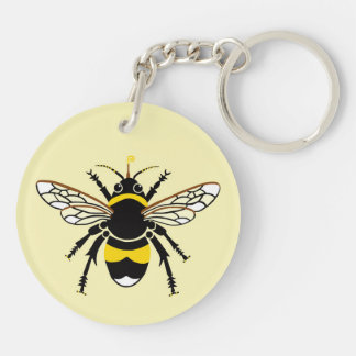 Cute BumbleBEE - Wildlife - Insect - Endangered Key Ring