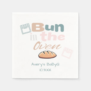 Cute Bun In Oven BaBy Q Shower Napkin