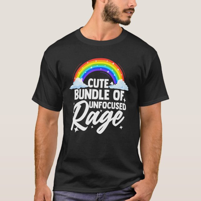 Cute Bundle Of Unfocused Rage Funny Pastel Goth Ra T-Shirt (Front)