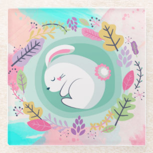 Cute Bunnн Glass Coaster