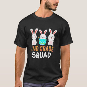 Cute Bunnies 2nd Grade Teacher Squad Easter Day Ti T-Shirt