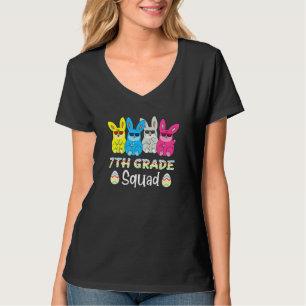 Cute Bunnies 7th Grade Teachers Students Squad Eas T-Shirt