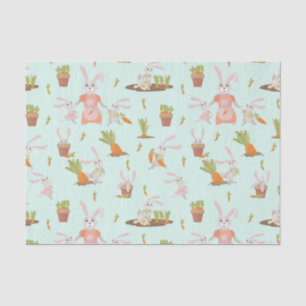 Cute Bunnies and Carrots Tissue Paper