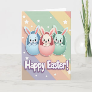 Cute Bunnies Easter Celebration Card