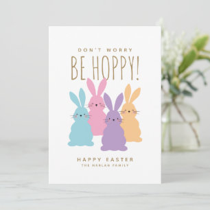Cute Bunnies Easter Personalised Holiday Card