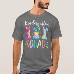 Cute Bunnies Kindergarten Teacher Squad Easter Day T-Shirt