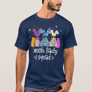 Cute Bunnies Lunch Lady Squad Bunny Happy Easter T-Shirt