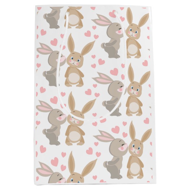 Cute Bunnies  Medium Gift Bag (Front)