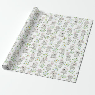Cute Bunnies Pattern Wrapping Paper