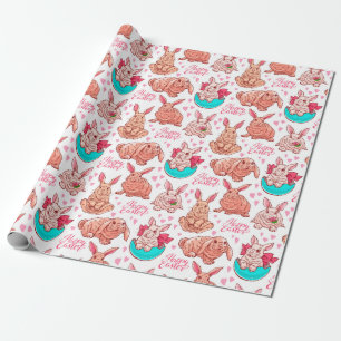 Cute Bunnies Pattern Wrapping Paper