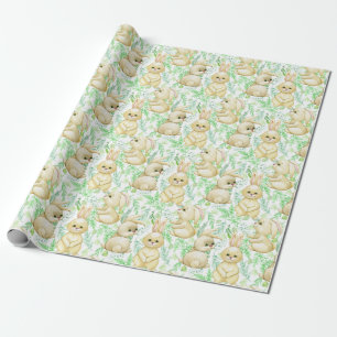 Cute Bunnies Pattern Wrapping Paper