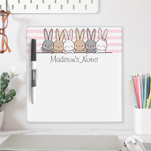 Cute Bunnies Personalised Dry Erase Board