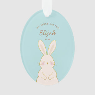 Cute Bunnies Personalized Easter Ornament