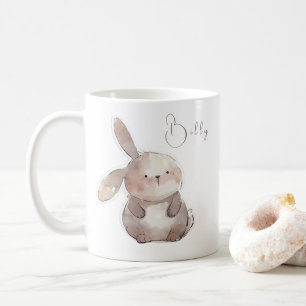 Cute bunny 2, personalised coffee mug