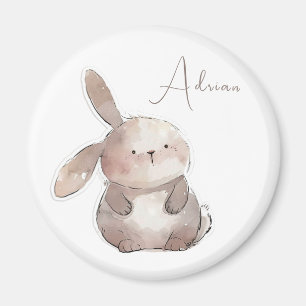 Cute bunny 2, personalised magnet