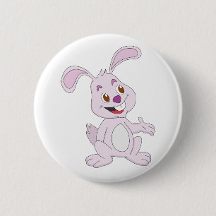 Cute Bunny 6 Cm Round Badge