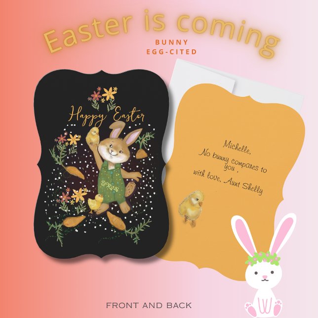 Cute Bunny and carrots Holiday Card (Cute Bunny and carrots Holiday Card)