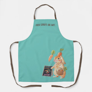 Cute bunny and fresh carrot apron