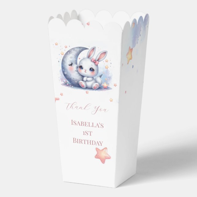 cute bunny and silver moon  favour boxes (Front)
