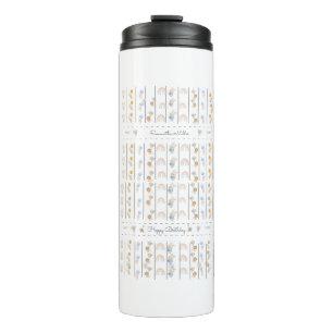 Cute bunny animals pastel thermal tumbler