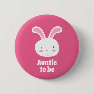 Cute Bunny Auntie to be 6 Cm Round Badge